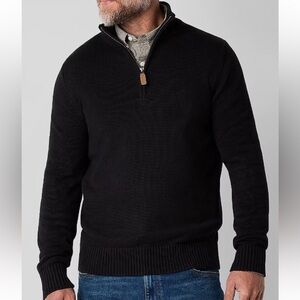St Johns Bay Mens 1/4 Zip High Neck Classic Chunky Knit Sweater